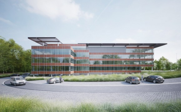 Nouveau bâtiment en construction à Namur Office Park