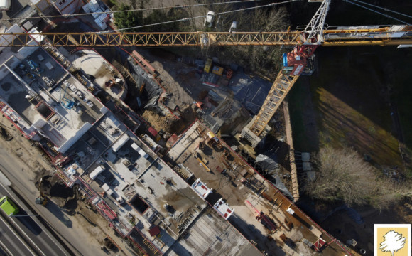 État d’avancement des travaux de l’immeuble à Gembloux